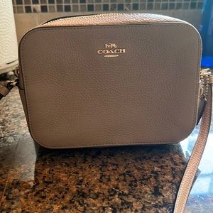 Coach Mini Camera Bag in Pebble Leather Taupe